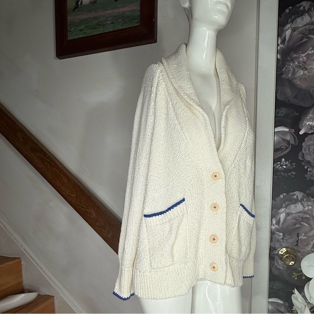 Anthropologie Maeve Lobster Cardigan Sweater - Picture 7 of 11